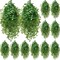 12 Pcs Artificial Hanging Plants 32 Inch Fake Ivy Vines with Fake Leaves Patio Artificial Plants Greenery for Living Room Indoor Outdoor Wall, No Basket (Vine)